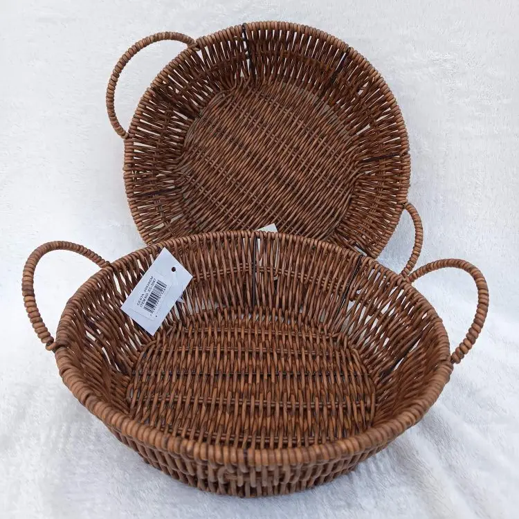Cesta tipo mimbre redonda's photo #1