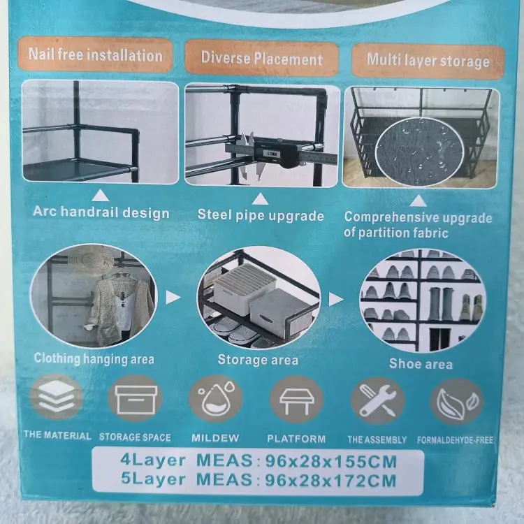 ORGANIZADOR DE ZAPATOS 4 NIVELES CON PERCHERO (Blanco)'s photo #2