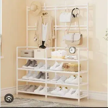 ORGANIZADOR DE ZAPATOS 4 NIVELES CON PERCHERO (Blanco)'s photo #1