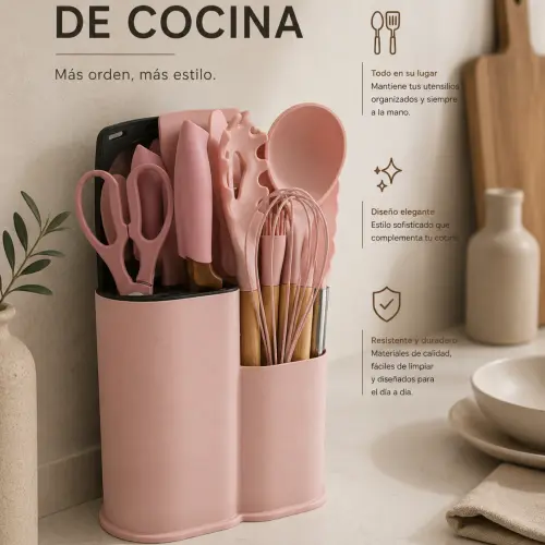 Set de silicona para cocina rosado's photo #1
