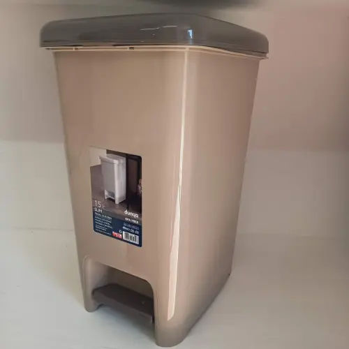 Cesto con Pedal SLIM 15LT beige's photo #1