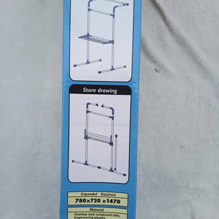 Tendedero multifuncional plegable de acero — imagen 3
