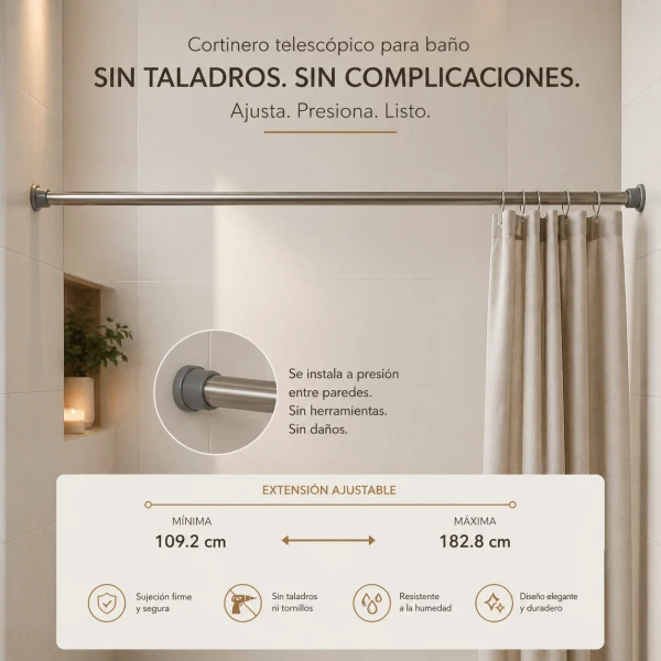 Cortinero Expandible plateado's foto | CASAVIVA |  BizneCubano