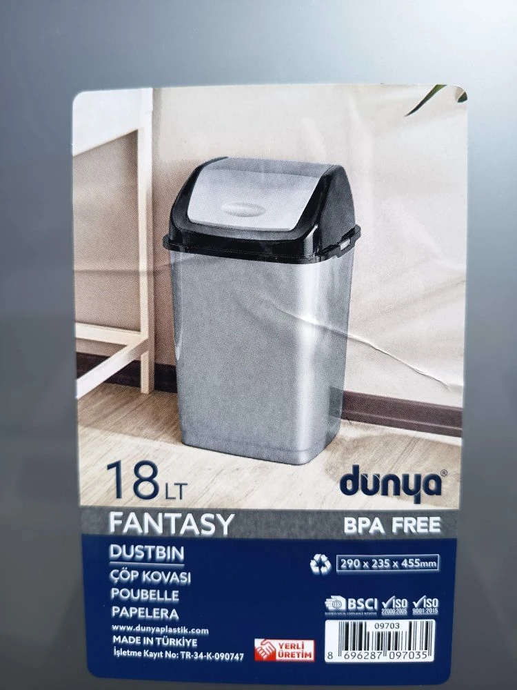 Cesto de 18L gris y negro's foto | CASAVIVA |  BizneCubano