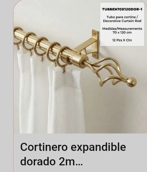 Cortinero dorado 1.20-2.10 metros's foto | CASAVIVA |  BizneCubano