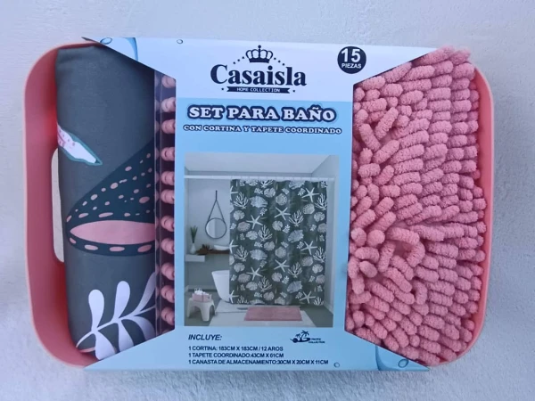 Set para baño 3 piezas, alfombra cesta y cortina's foto | CASAVIVA |  BizneCubano
