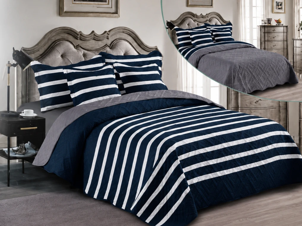 Sobrecama reversible estampada king's foto | CASAVIVA |  BizneCubano