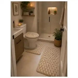 Set de alfombras para baño (3 piezas) miniatura 2