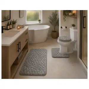 Set de alfombras para baño (3 piezas) miniatura 3
