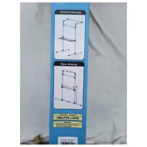 Tendedero multifuncional plegable de acero miniatura 3